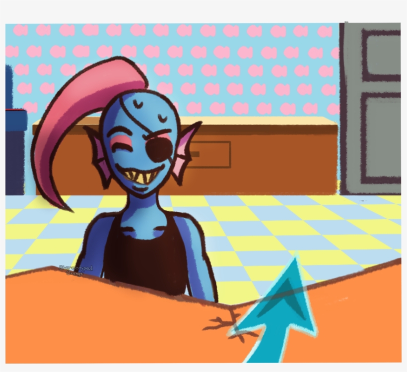 Undyne And Her House - Cartoon, transparent png