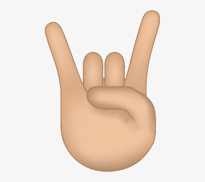 What Emoji Do You Abuse The Most - Rock Hand Emoji Transparent, transparent png