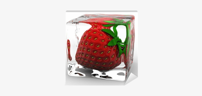 Strawberry In Ice Cube, transparent png