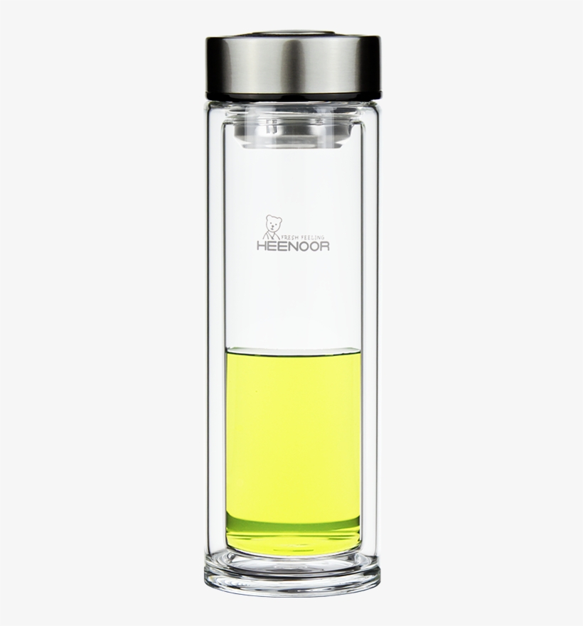 Hino Drinking Water Cup Double Glass With Lid Filter - Cup, transparent png