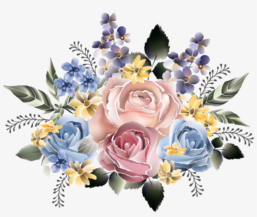 Beautiful Red Flowers Png Clip - Papel De Decoupage Floral, transparent png