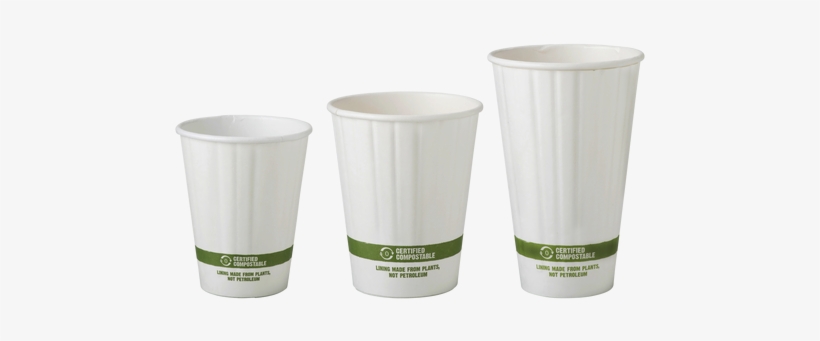 16 Oz Double Wall Compostable Hot Paper Cups - 8 Oz White Compostable Coffee Cups | Biodegradable, transparent png