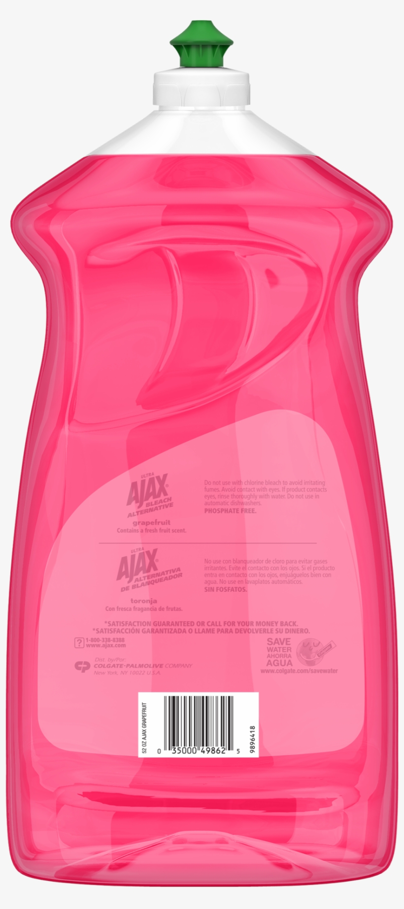 Ajax Ultra Triple Action Liquid Dish Soap, Grapefruit - Ajax Dish Soap 42 Oz, transparent png