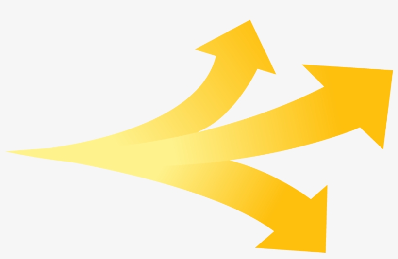 A49 Trendarrow Yellow Threedirections - Arrow Three Png, transparent png