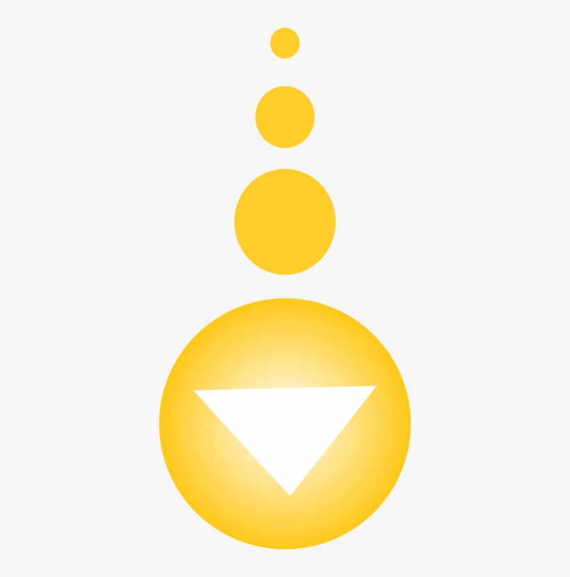 Yellow Arrow Shape Curve Orange - Flecha Abajo Amarilla Png, transparent png