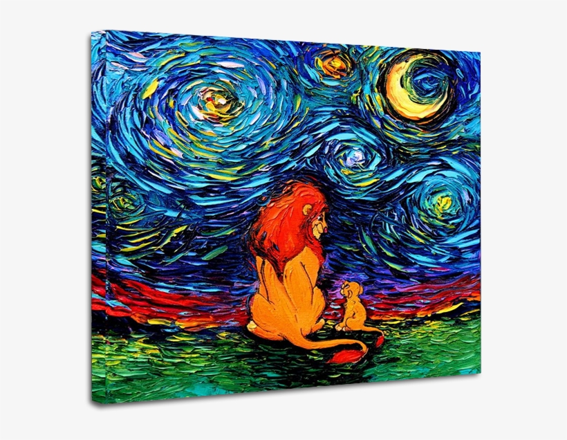 Lion King Art Starry Night Print Van Gogh - Lion King Starry Night, transparent png