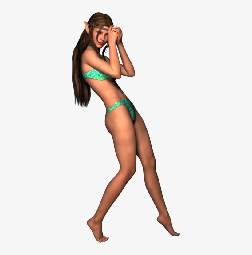 Bikini Lingerie Elf Undergarment Fairy - Elf Woman In Bikini, transparent png