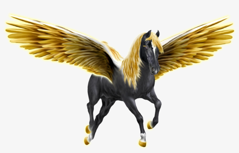 Gold And Black Unicorn, transparent png
