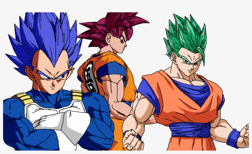 Fanmade Ssg Goku Vegeta And Gohan Trace By Aspiringcreator-dckttf0 - Goku, transparent png