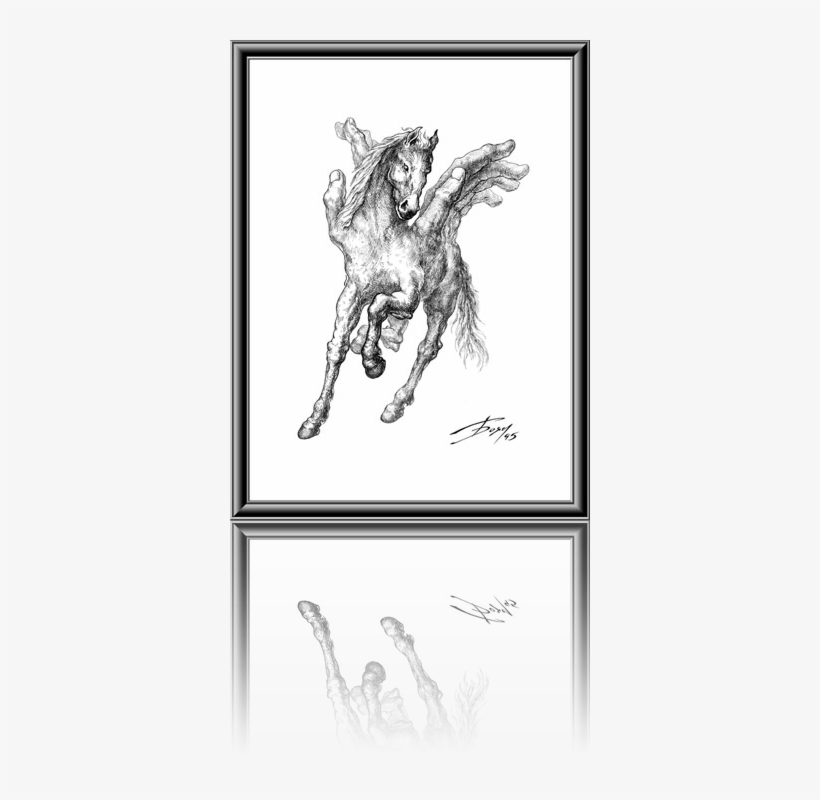 Pegasus - - Stone Flower Drawing, transparent png