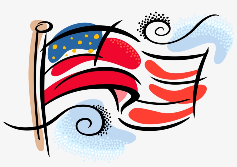 Vector Illustration Of American Flag Of United States, transparent png