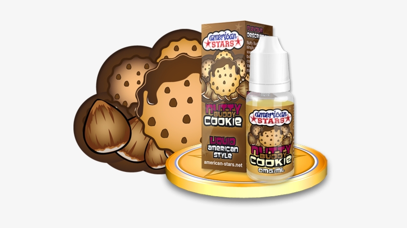 Nutty Buddy Cookie From American Stars By Flavourtec - American Stars E Liquid, transparent png