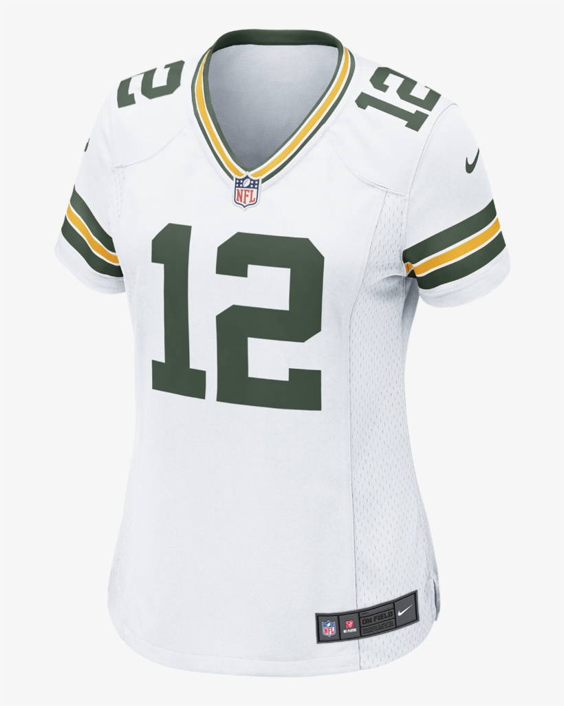 Nike Nfl Green Bay Packers Women's Football Away Game - Aaron Rodgers Jersey, transparent png