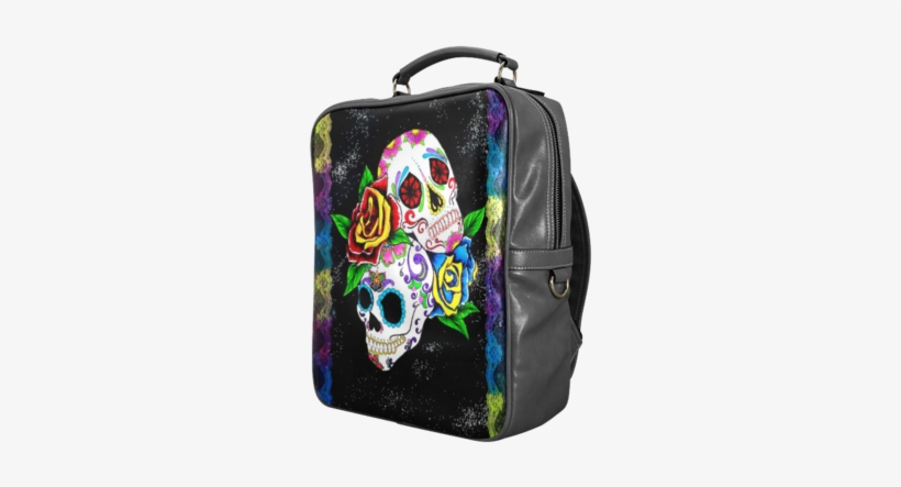 Sale Day Of The Dead Theme Print Leather Backpack For - Interestprint Custom Sugar Skull Hand Towel Bath Bathroom, transparent png