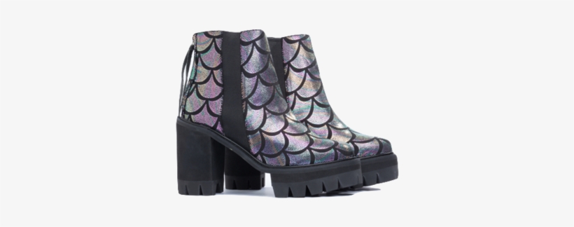 Madeline Boot Sea Punk, Mermaid, Fish Scales, Goth, - Chelsea Boot, transparent png