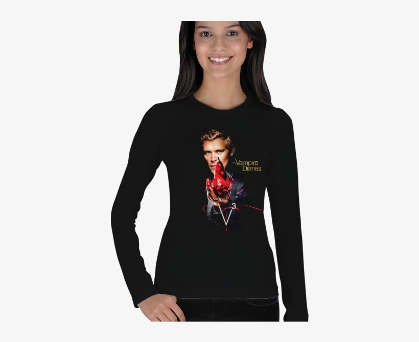 Ian Somerhalder Kadın Uzun Kol Kadın Uzun Kol Ian Somerhalder - Vampire Diaries Saison 3, transparent png