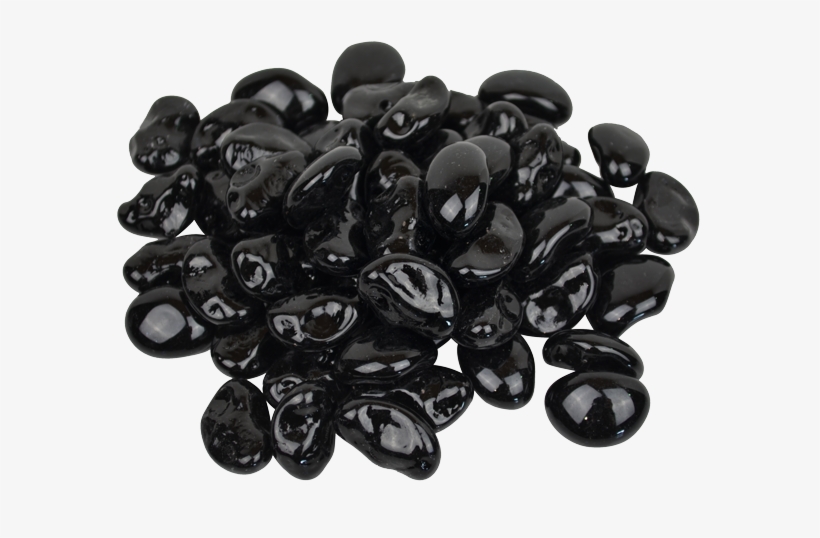 Fire Glass Pebbles, Black Licorice, 10lb - Pebble, transparent png