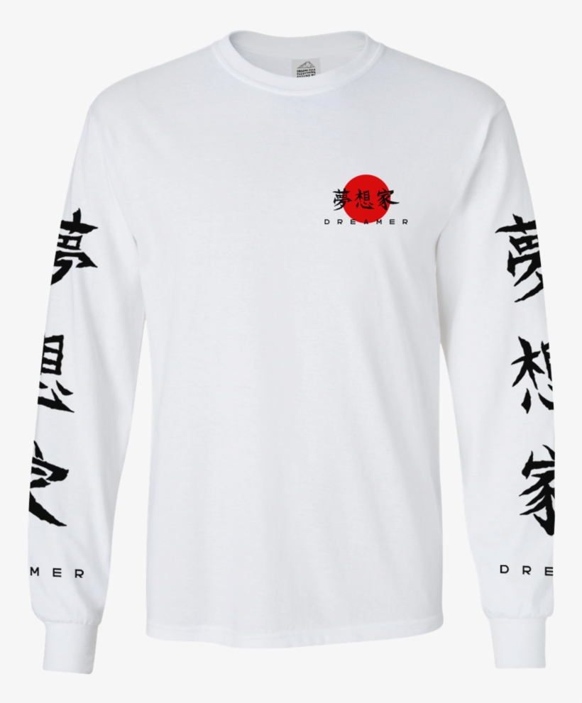 The Rising Sun Long Sleeve Shirt - Long Sleeve Shirts Text On Sleeve, transparent png