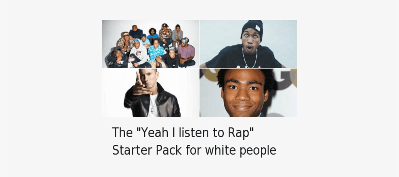 Childish Gambino, Eminem, And Rap - White People Rapping Meme, transparent png
