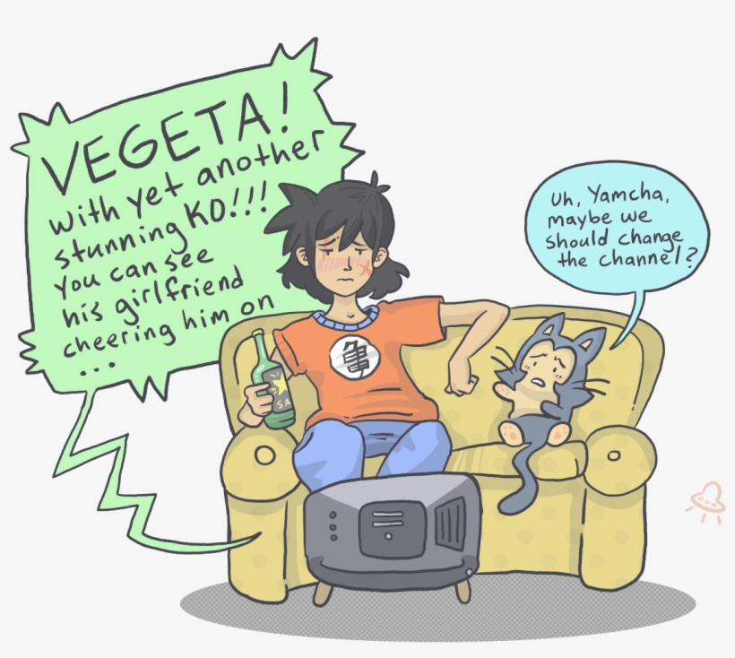 Thinking About Yamcha Getting Drunk And Watching The - Cartoon, transparent png