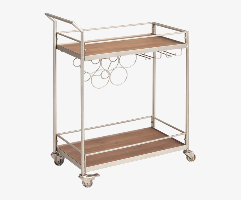 Metal And Wood Geneva Bar Cart By World Market, transparent png