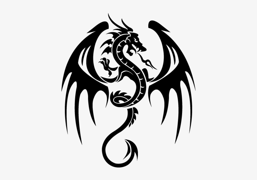 Winged-dragon Art - Designtorefine Fire Flying Dragon Medieval Tales Decor, transparent png