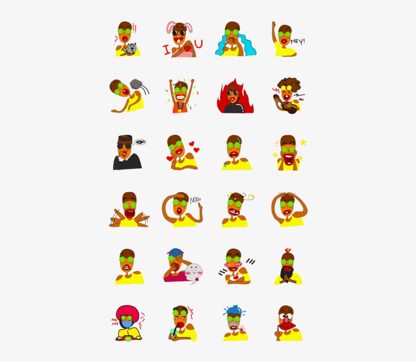 Sell Line Stickers Very Sexy Silly Girl New Type, transparent png