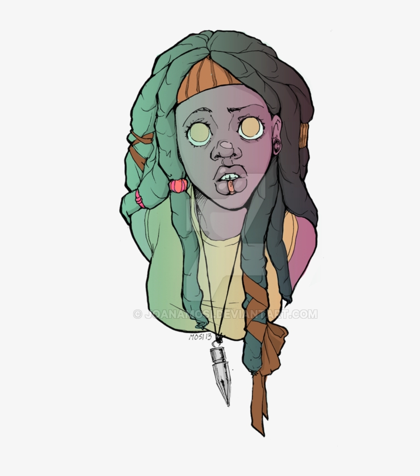 Rasta Girl By Joanamosi On Deviantart - Rasta Girl Draw, transparent png