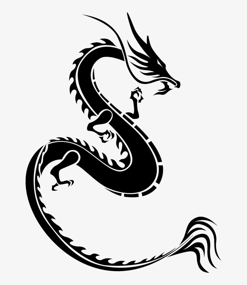 Clip Black And White Library Hai Tang Design - Dragon, transparent png