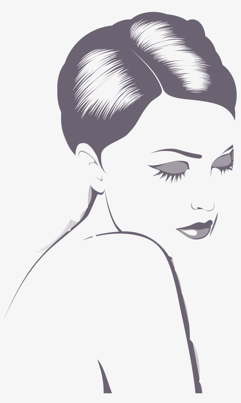 Black And White Drawing Woman Illustration - Dibujos De Mujeres Sexys, transparent png