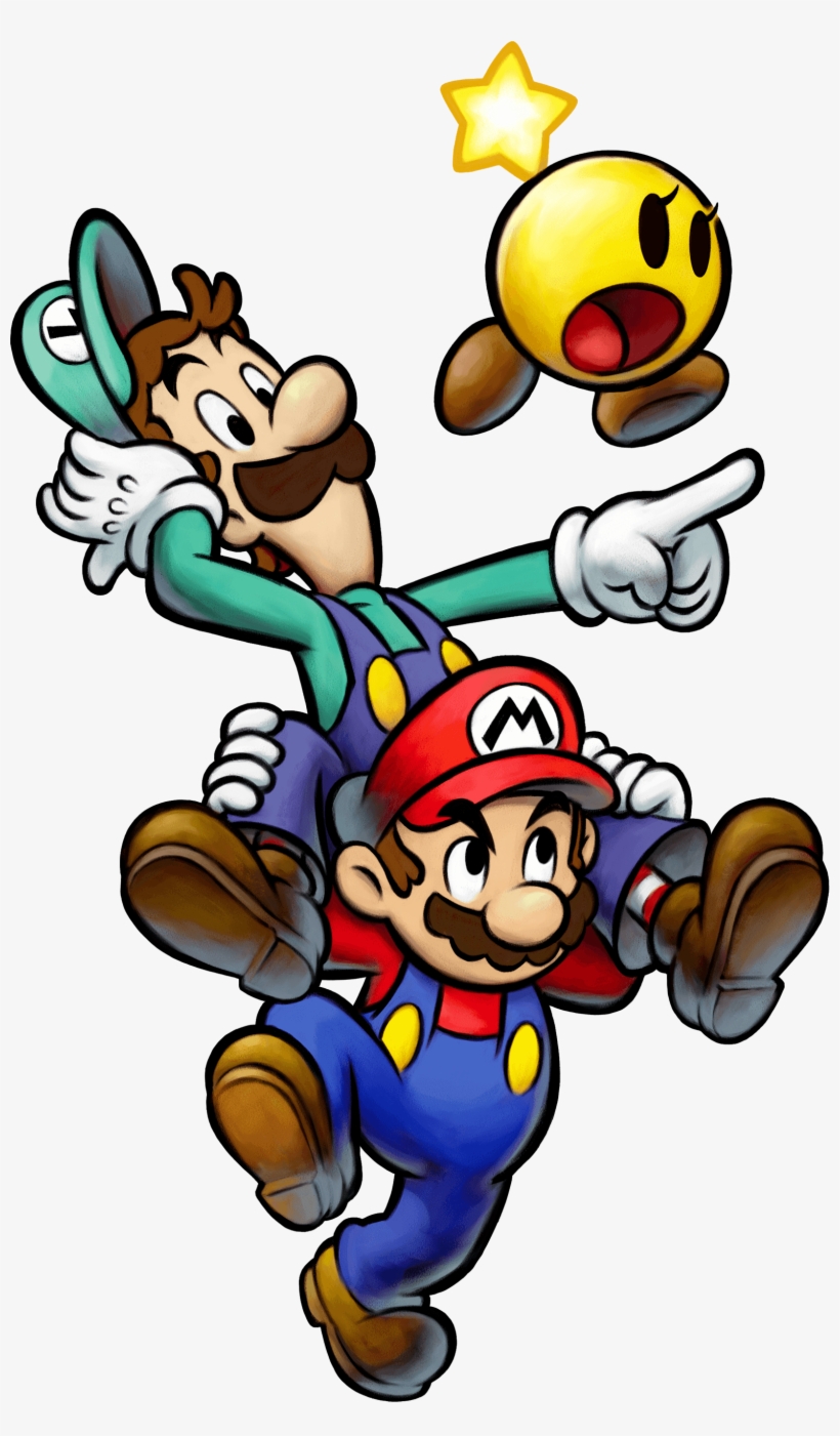 Mario Luigi And Starlow - Mario And Luigi Bowser's Inside Story Mario, transparent png