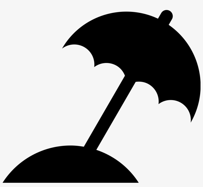 Simpleicons Places Beach Umbrella Black Silhouette, transparent png