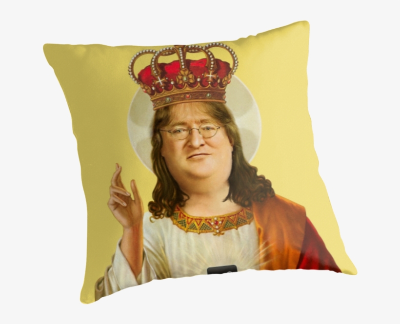 Gabe Newell Pillow " - Praise Lord Gaben Tshirt, transparent png
