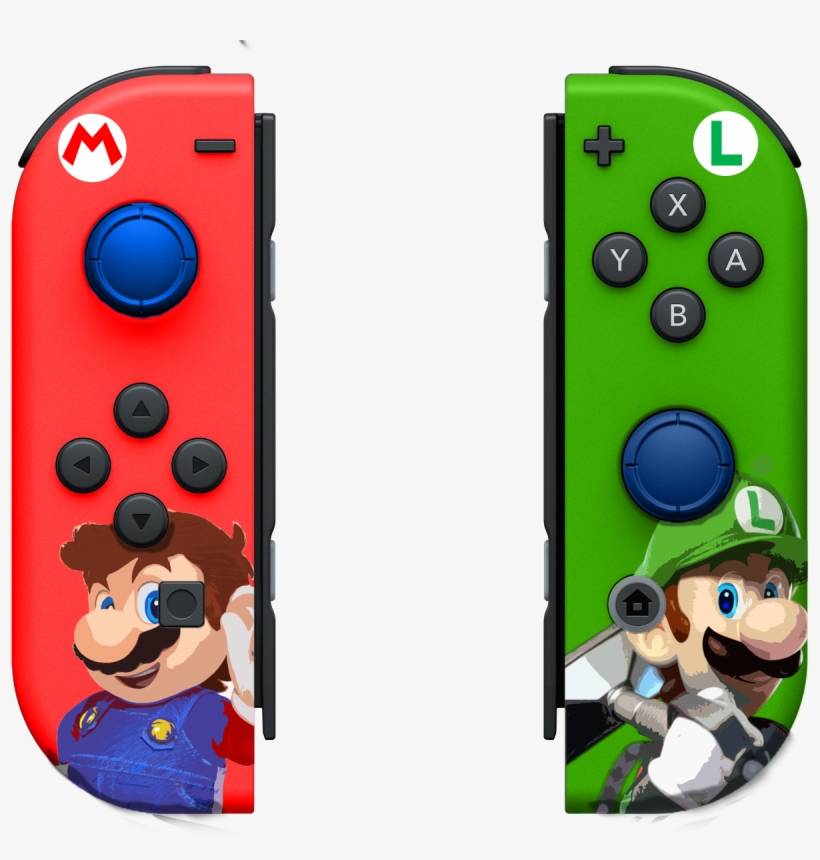 Fan Artmario & Luigi - Nintendo Switch Joy Con Mario And Luigi, transparent png