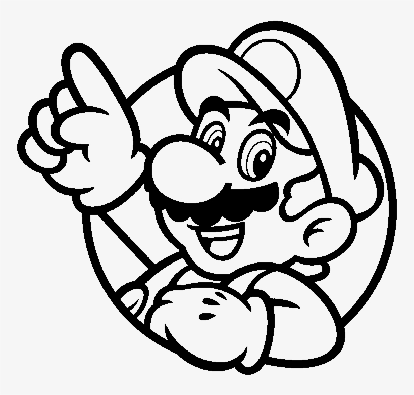 Mario Clipart Black And White - New Nintendo 3ds Cover Plates No.001 (mario), transparent png