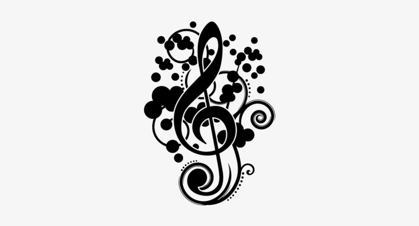Treble Clef - Highest Quality Wall Decal Stickers, transparent png
