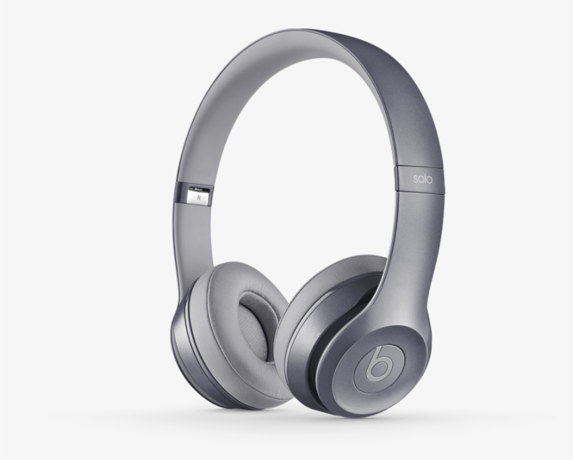 Headphone Transparent Beats Solo Jpg Black And White - Beats Solo2 On-ear Headphones - Stone Grey, transparent png