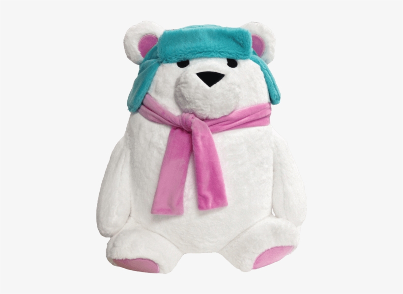 Polar Bear Stuffed Animal - Big Sleeping Polar Bear Stuffed Animal, transparent png
