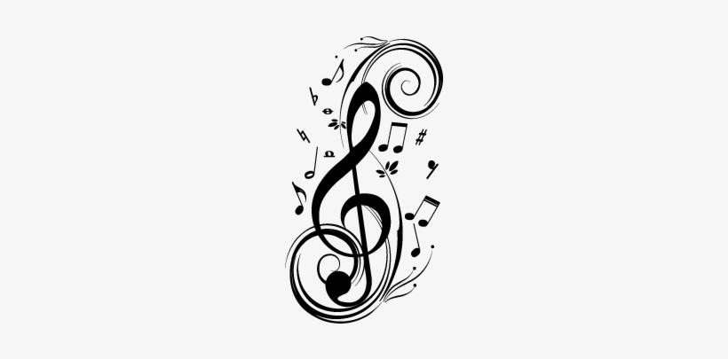 Wall Mural, Wall Decals, Wall Stickers, Room Decor, - Clé De Sol Dessin, transparent png