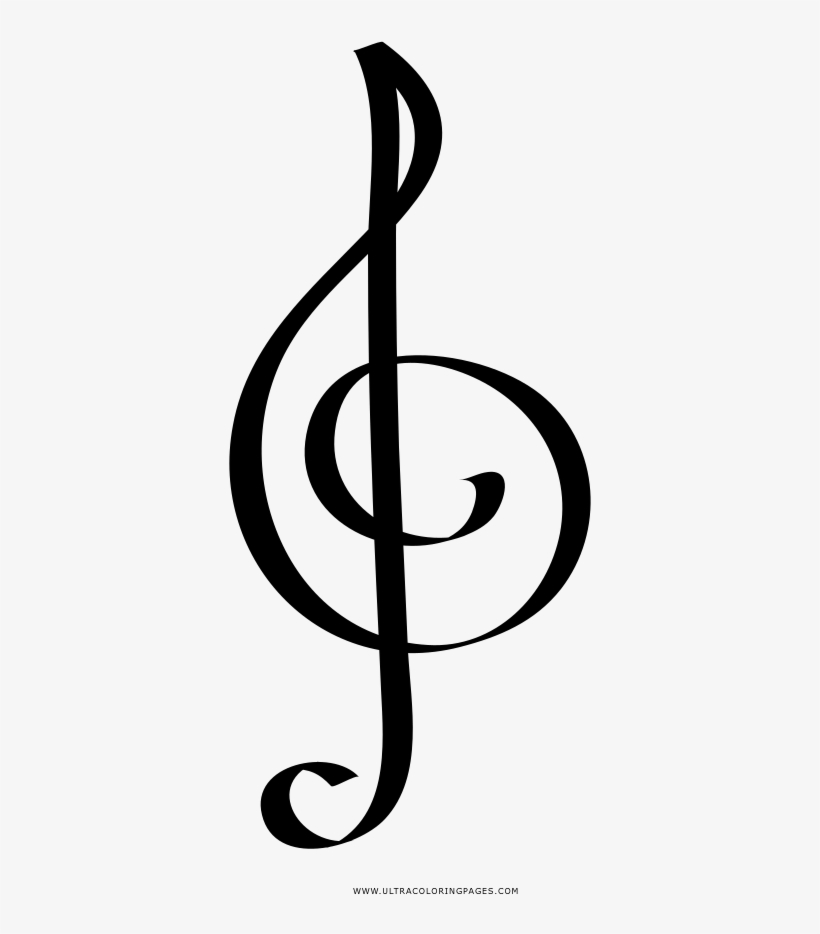 Clave De Sol Pagina Para Colorear G Clef 1000x1000 Png