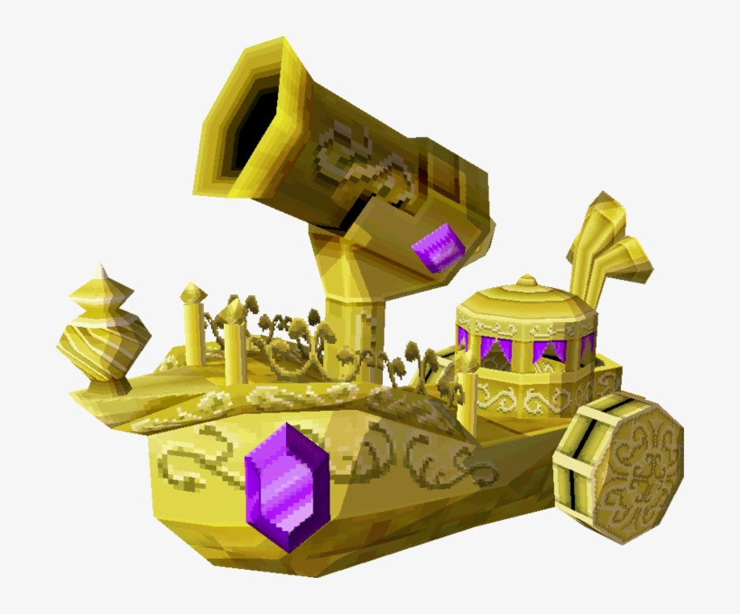 Rupee Ship - Phantom Hourglass Golden Ship, transparent png