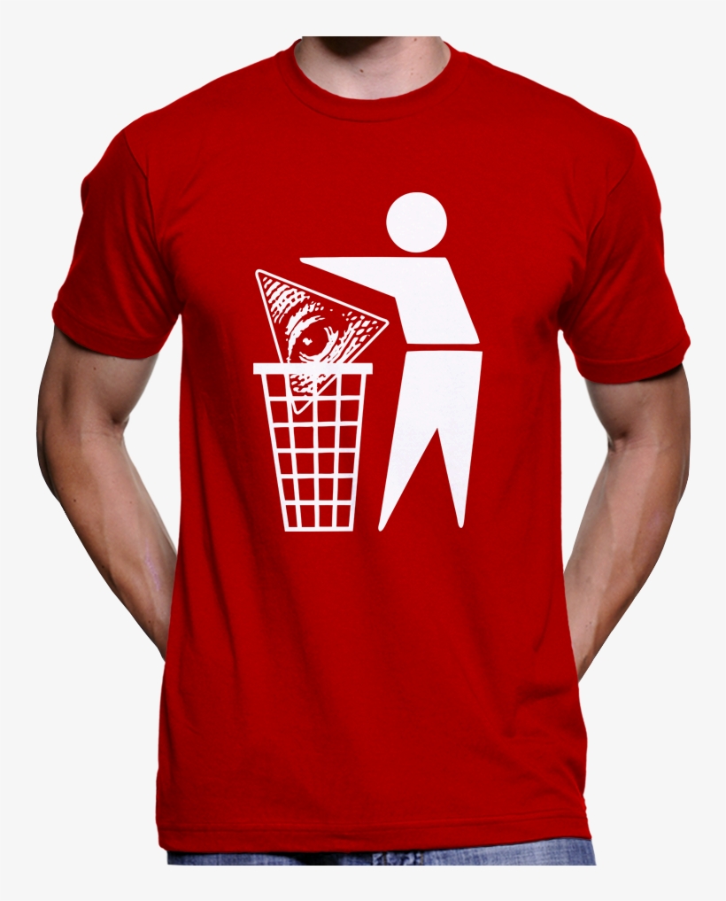 Bin The Illuminati / All Seeing Eye / New World Order - Free Tommy Robinson T Shirt, transparent png