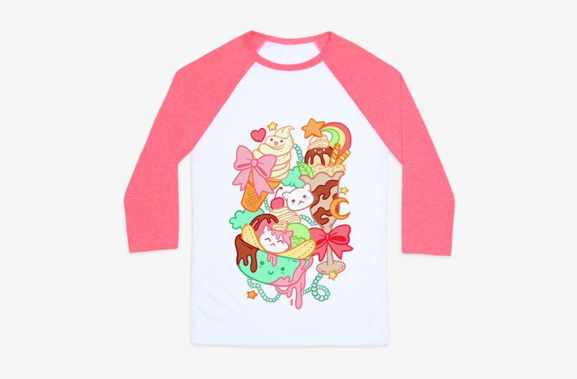 Cute Cat Sundae & Kawaii Ice Cream - Kawaii Ice Cream Cat, transparent png