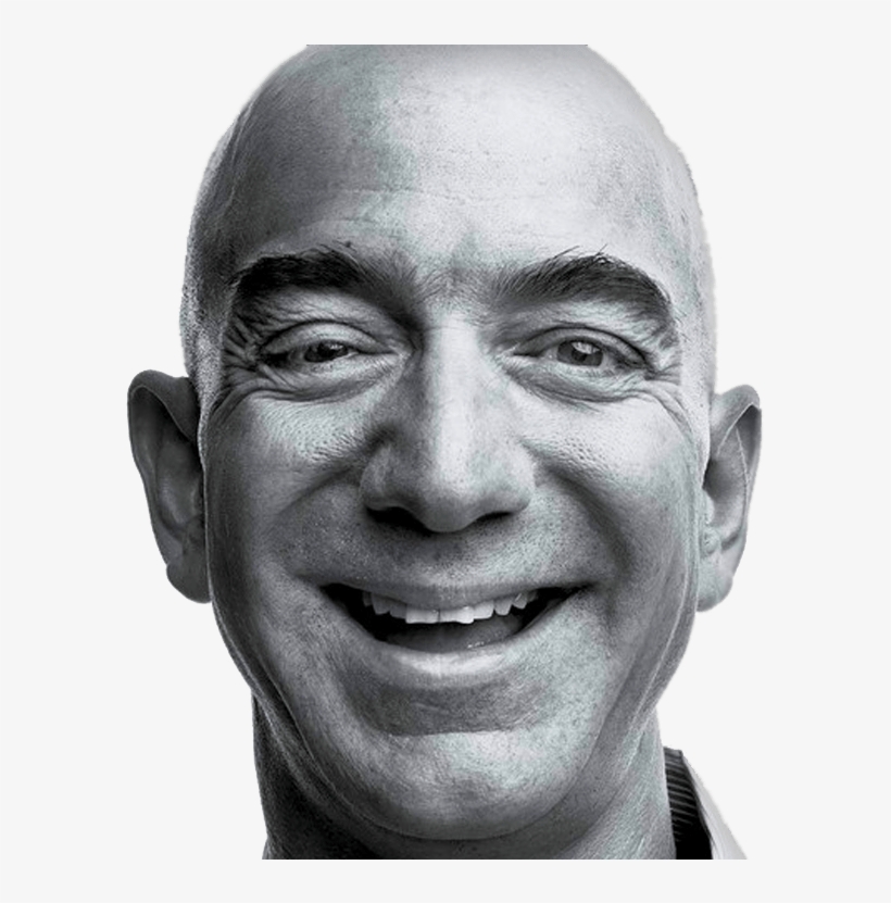 Jeff Bezos Face - Jeff Bezos Black And White, transparent png
