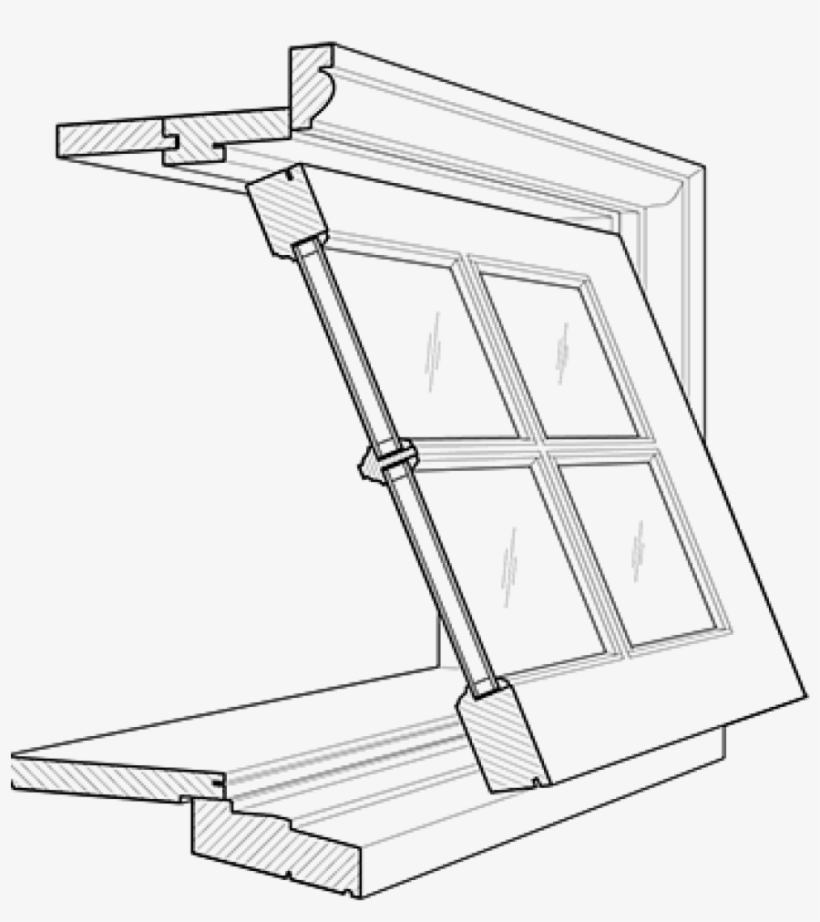 Hopper/awning Windows - Awning Windows Technical Drawing, transparent png