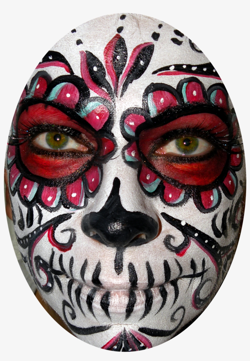 Holiday Face Painting - Catrina Face Png, transparent png