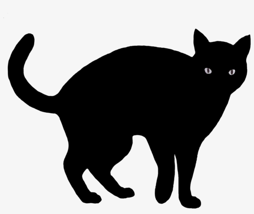 Black Cat Clipart 4 Left - Halloween Black Cat Clipart, transparent png