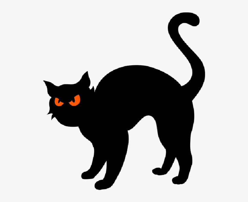 Black Halloween Black Cat - Black Cat Clipart Halloween, transparent png