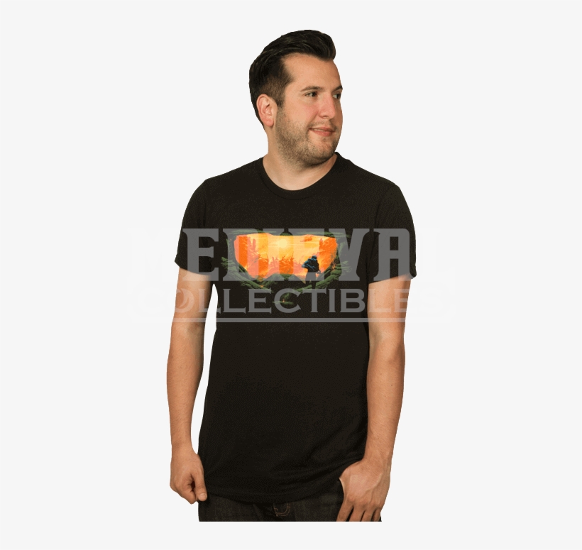 Halo Master Chief Silhouette Mens T Shirt - Master Chief, transparent png