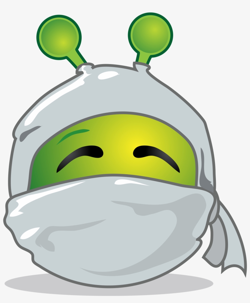 Open - Smiley Green Alien, transparent png